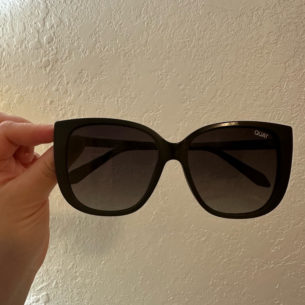 Quay Australia Black Oversized Ever After Sunglasses